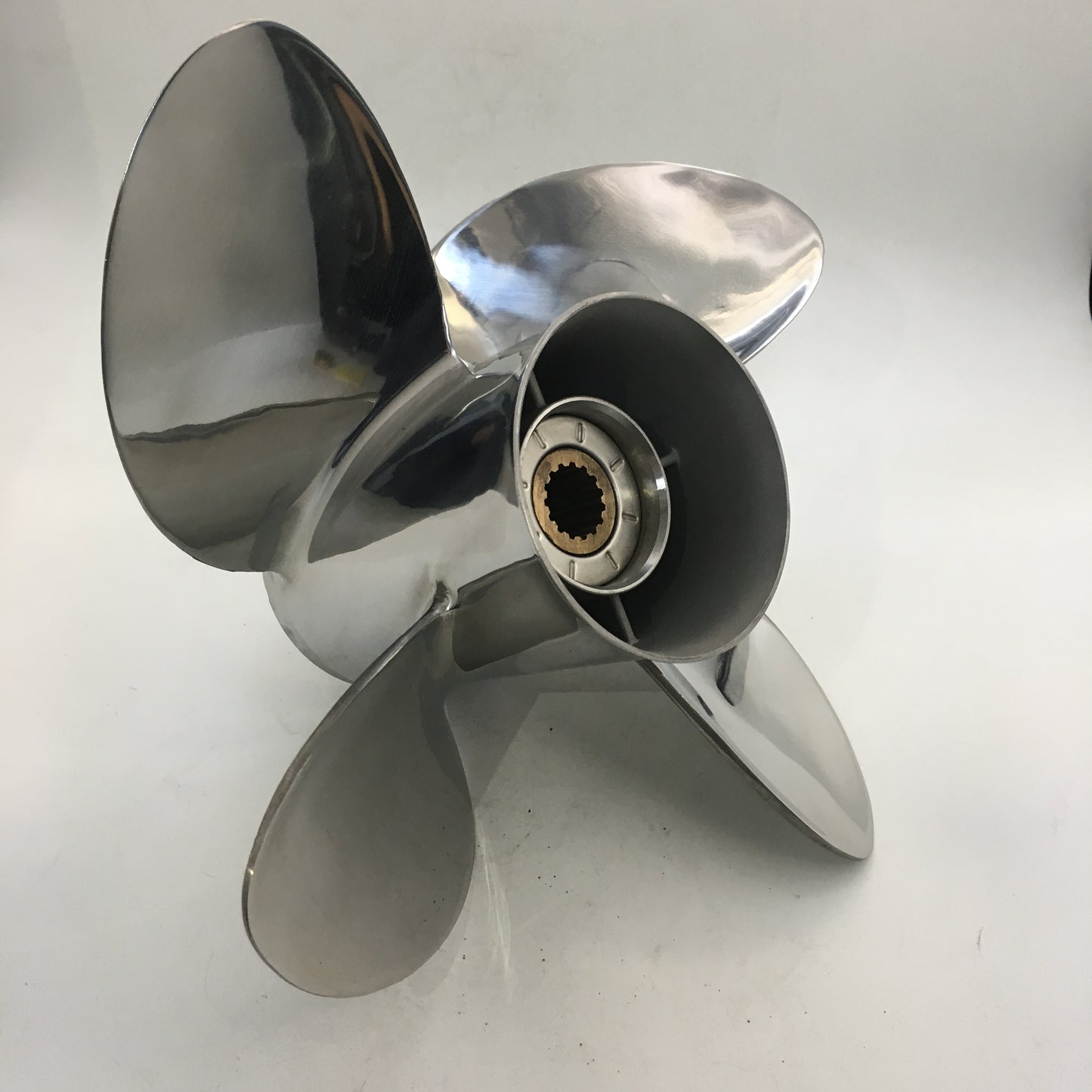 4 Blades 75-130HP 13x19 Stainless Steel Propeller 15 tooth SS Prop for HONDA outboard