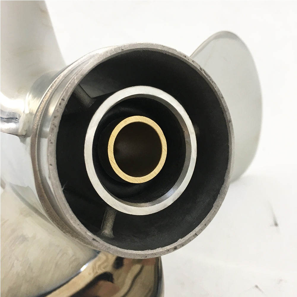 9.9-18HP 9-1/4x11 Stainless Steel Propeller 14 tooth SS Prop for TOHATSU outboard 9.25x11