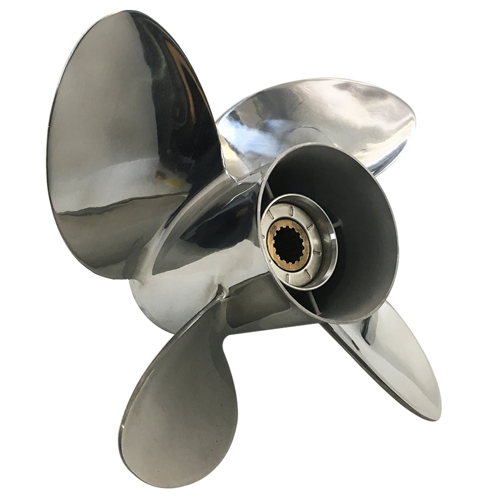 4 Blades 75-130HP 13x19 Stainless Steel Propeller 15 tooth SS Prop for HONDA outboard
