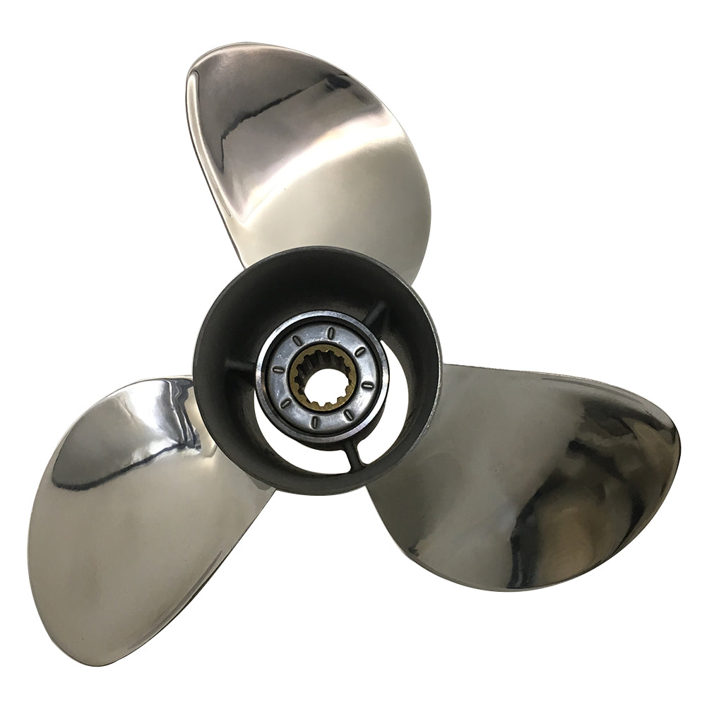 35-50HP 11X15 Stainless Steel Propeller 13 Tooth SS Prop for TOHATSU Outboard