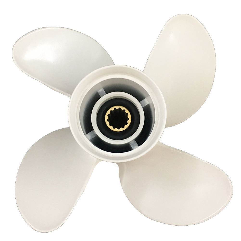 4 Blades 40-60HP 10-3/8x13 Aluminum Propeller 13 Tooth for YAMAHA outboard