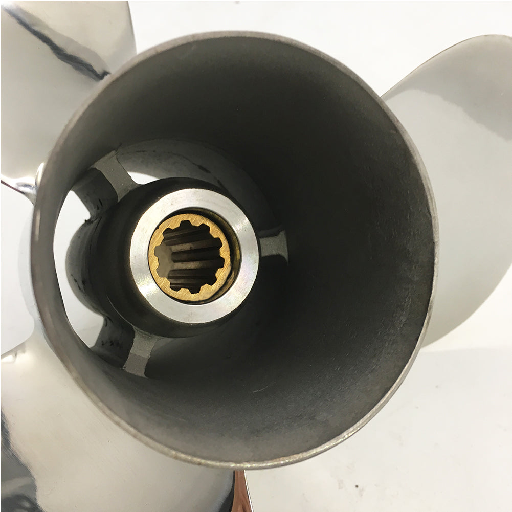 20-30HP 9-7/8x12 Stainless Steel Propeller 10 tooth SS Prop for YAMAHA outboard 9.875x12 OEM 664-45972-00-98