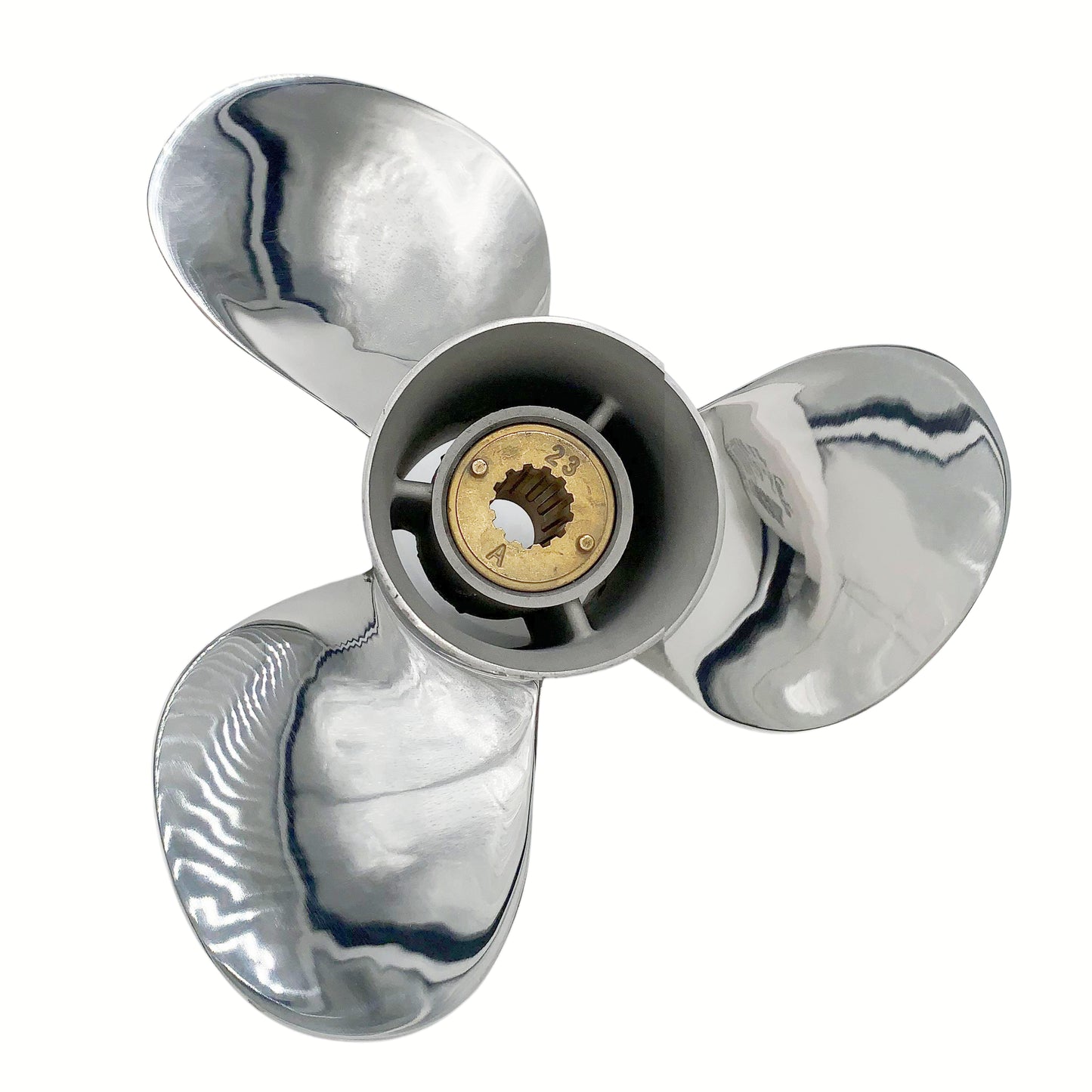 30-70HP 11-1/8X14 Stainless Steel Propeller 13 tooth SS Prop for MERCURY Outboard