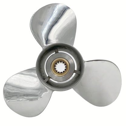 30-70HP 10-3/8X14 Stainless Steel Propeller 13 tooth SS Prop for MERCURY Outboard