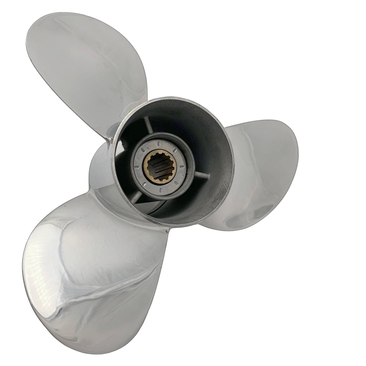 40-50HP 11-3/8X12 Stainless Steel Propeller 13 Tooth SS Prop for BRP,JOHNSON,EVINRUDE,OMC STERN DRIVE Outboard