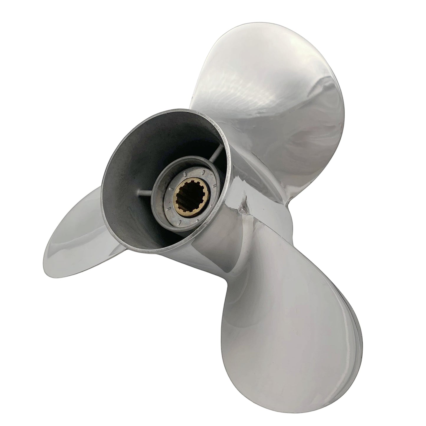 40-50HP 11-1/8X13 Stainless Steel Propeller 13 Tooth SS Prop for BRP,JOHNSON,EVINRUDE,OMC STERN DRIVE Outboard