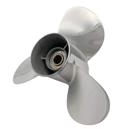 40-50HP 11-3/8X12 Stainless Steel Propeller 13 Tooth SS Prop for BRP,JOHNSON,EVINRUDE,OMC STERN DRIVE Outboard