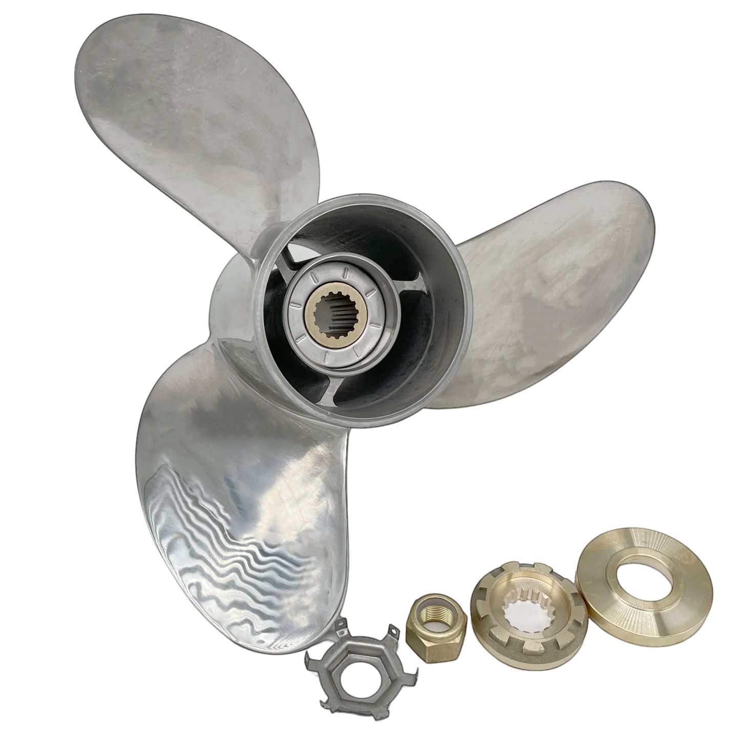 70-140HP 13-1/2X15 Stainless Steel Propeller 15 tooth SS Prop for MERCURY Outboard