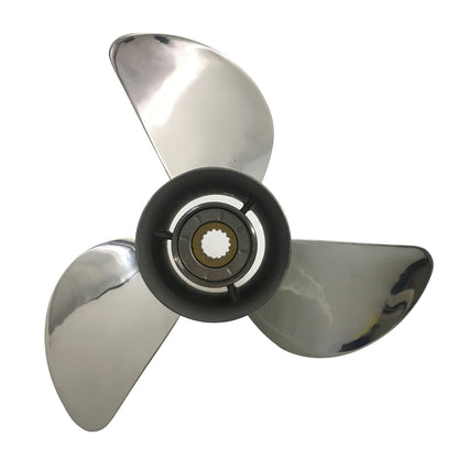 70-140HP 13X19 Stainless Steel Propeller 15 tooth SS Prop for MERCURY Outboard