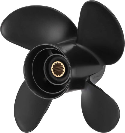 4 Blade 35-65HP 10.4X12 Aluminium Propeller 13 Tooth for SUZUKI Outboard OEM 58100-95393-019