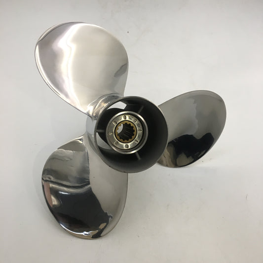 40-60HP 11-5/8x11 Stainless Steel Propeller 13 tooth SS Prop for YAMAHA outboard OEM 663-45972-60-98