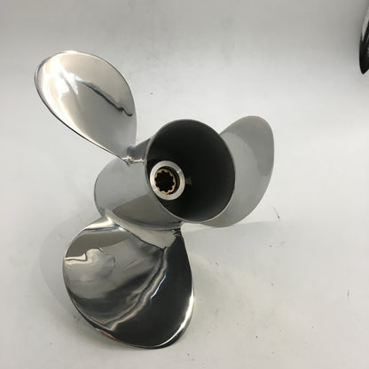 20-30HP 9-7/8x12 Stainless Steel Propeller 10 tooth SS Prop for YAMAHA outboard 9.875x12  OEM 664-45972-00-98