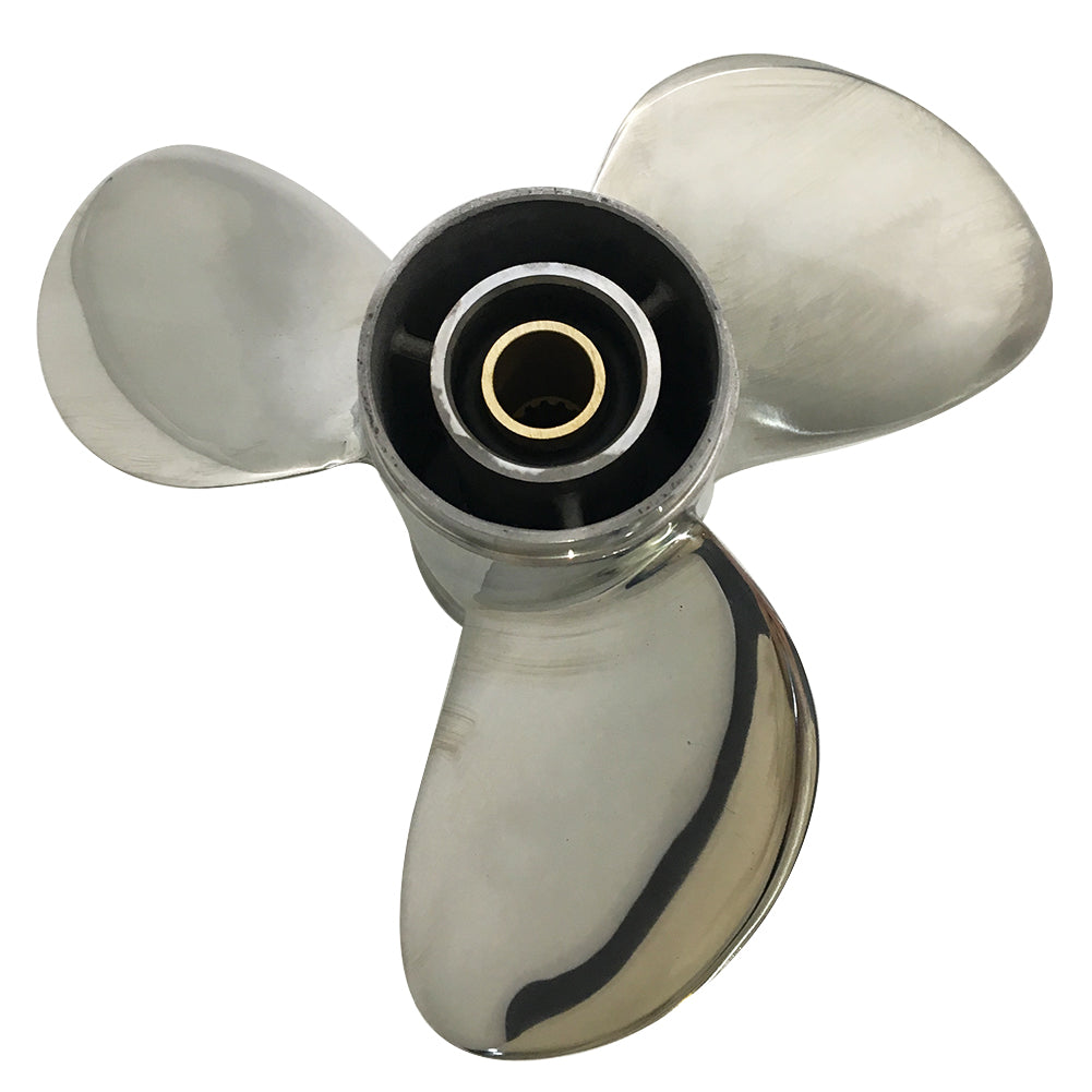 9.9-18HP 9-1/4x10 Stainless Steel Propeller 14 tooth SS Prop for TOHATSU outboard 9.25x10