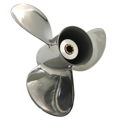 9.9-15HP 9-1/4x11 Stainless Steel Propeller 8 tooth SS Prop for YAMAHA outboard 9.25x11