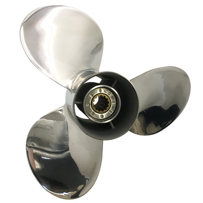40-60HP 11-5/8x11 Stainless Steel Propeller 13 tooth SS Prop for YAMAHA outboard OEM 663-45972-60-98