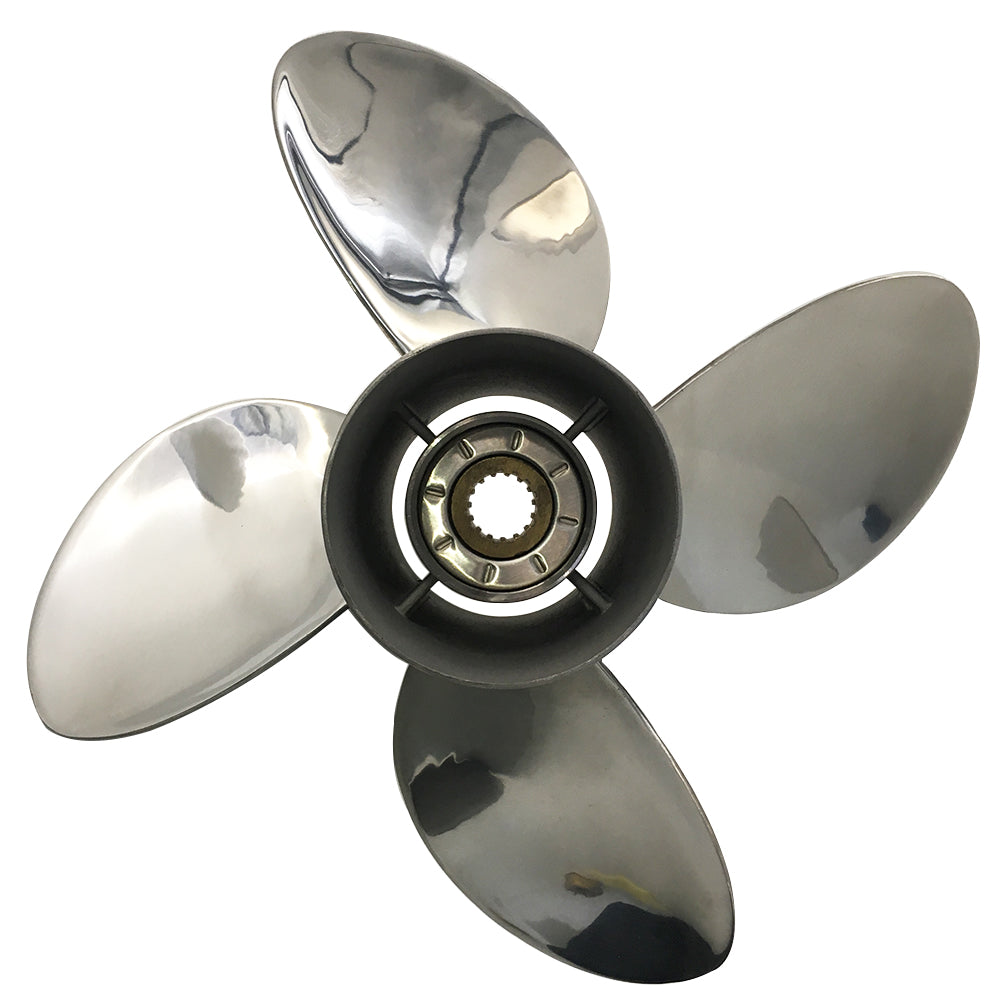 4 Blades 60-130HP 13x19 Stainless Steel Propeller 15 tooth SS RH Prop for YAMAHA outboard