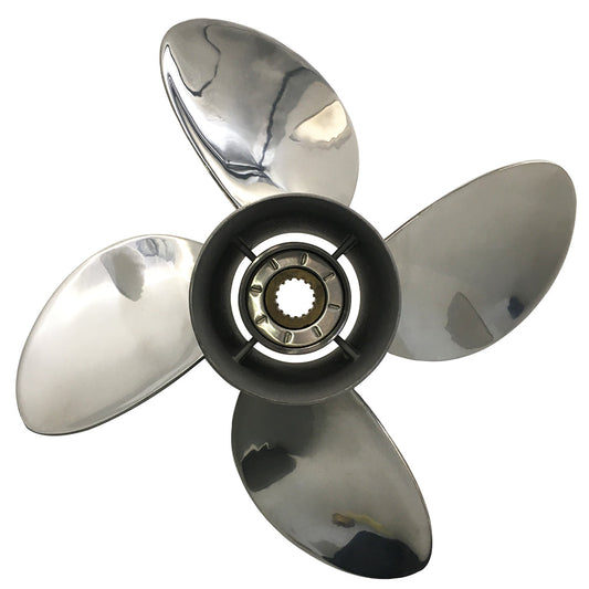 4 Blades 60-130HP 13x17 Stainless Steel Propeller 15 tooth SS RH Prop for YAMAHA outboard