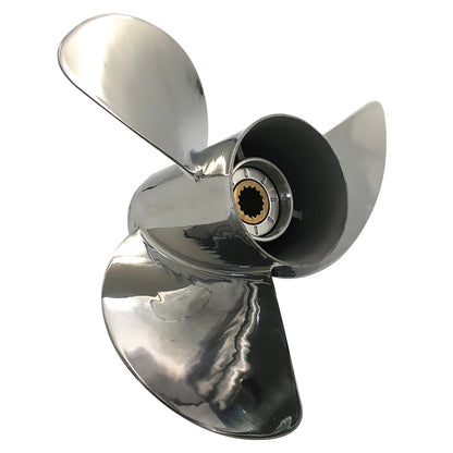 60-130HP 13-1/2x14 Stainless Steel Propeller 15 tooth SS Prop for YAMAHA outboard 13.5x14