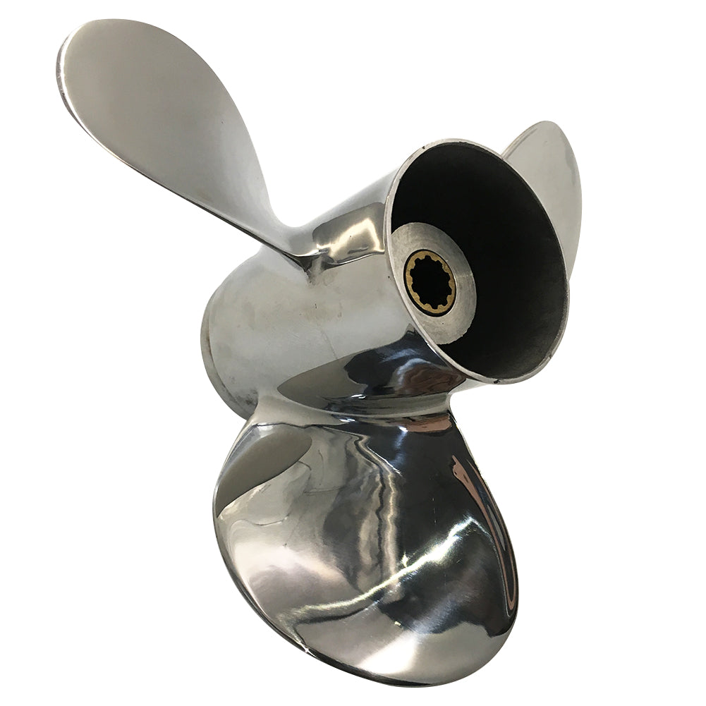 25-30HP 9-7/8x12 Stainless Steel Propeller 10 tooth SS Prop for Honda outboard 9.9x12