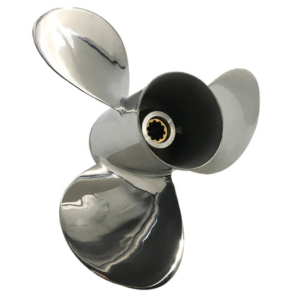 20-30HP 9-7/8x10-1/2 Stainless Steel Propeller 10 tooth SS Prop for YAMAHA outboard 9.875x10.5